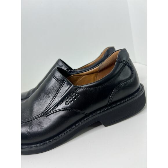 Ecco Black Leather Shoes, Size 42